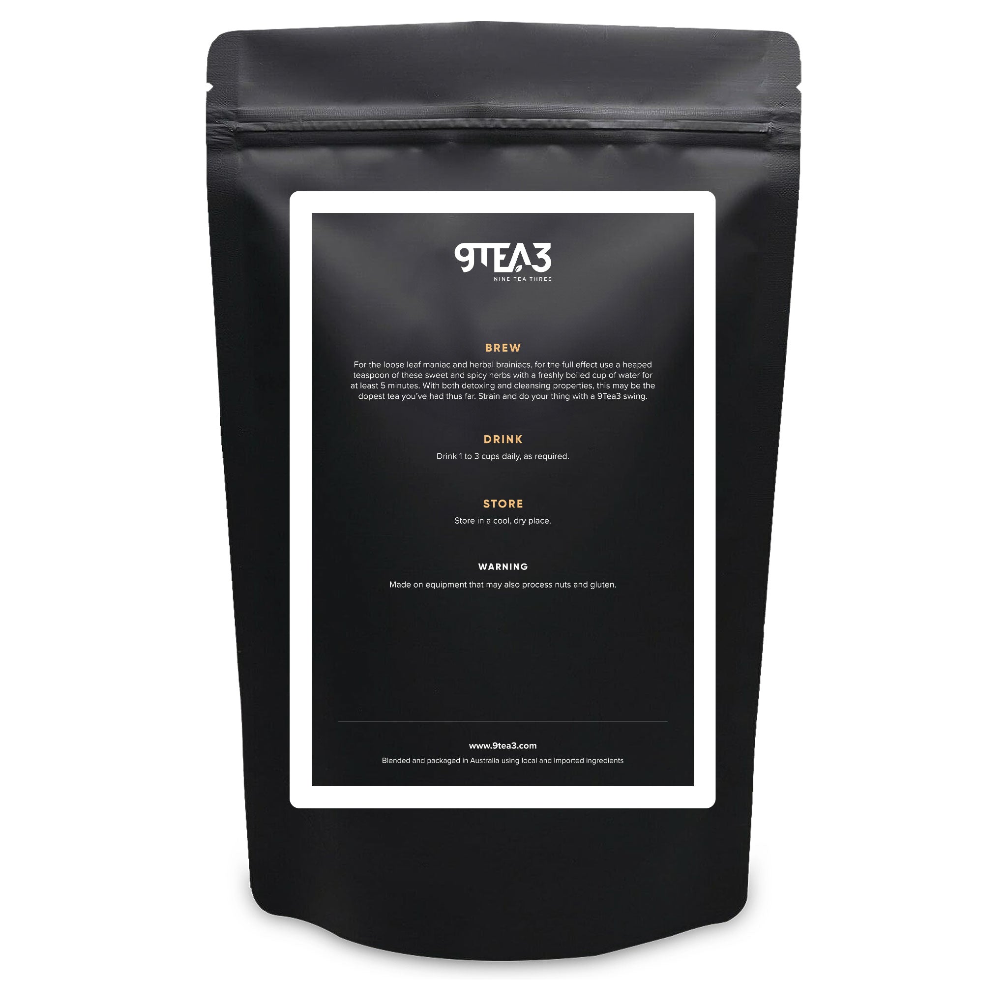 The back of the You Can Chai Chai Chai label
